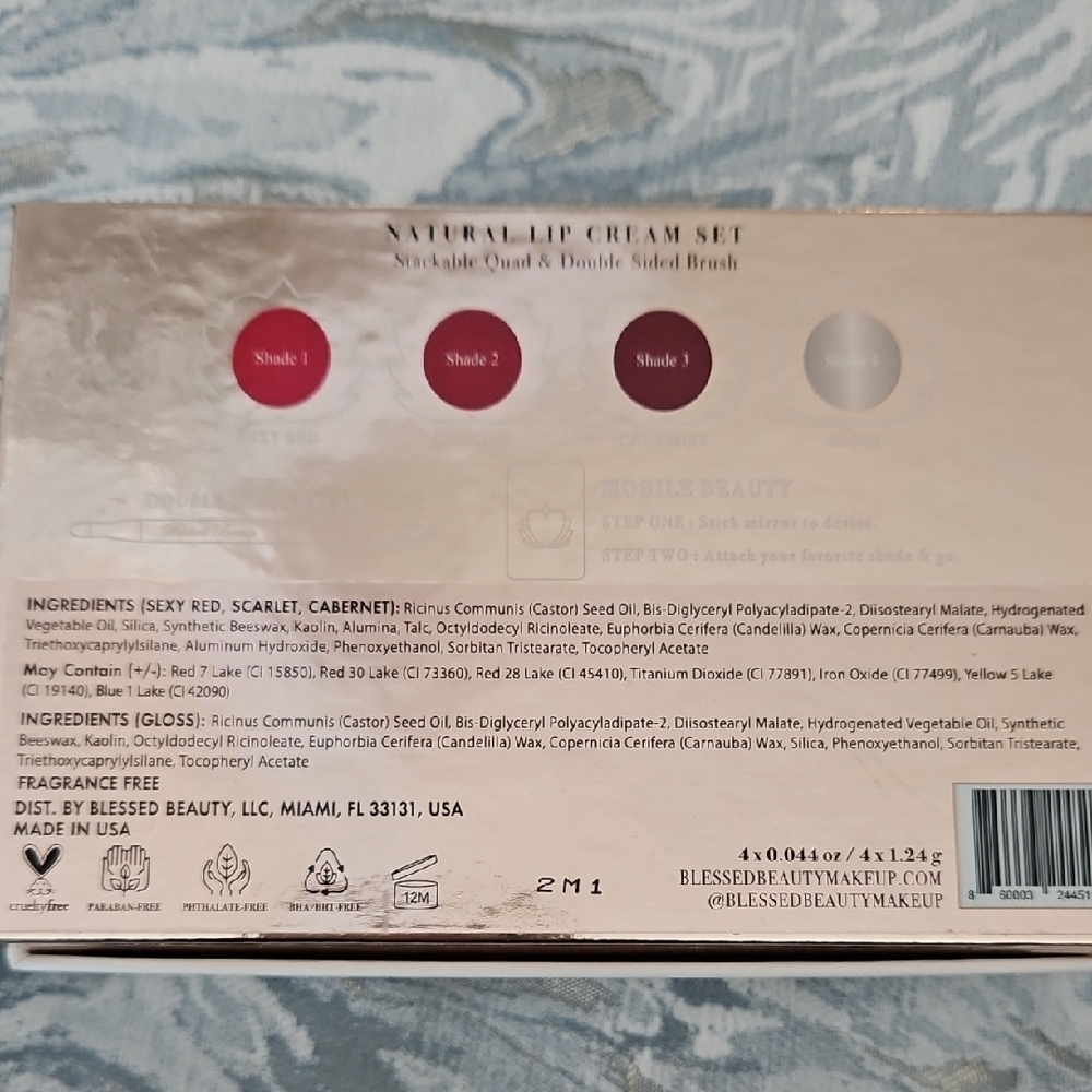 Blessed Beauty - Natural Lip Cream Set with Brush
